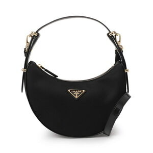 Prada Hobo LEATHER the RE ARQUE SHOULDER Black region BAG
